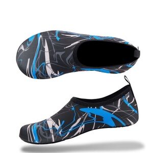 Mens Womens Water Sports Shoes Barefoot Quick-Dry Graffiti Blue